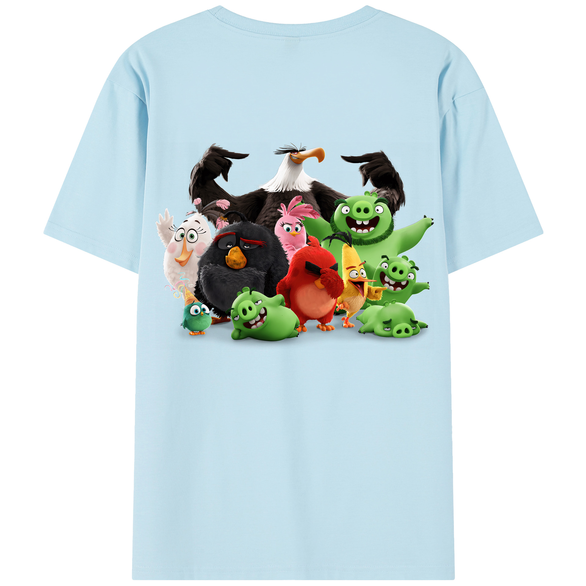 （画像用） Angry Birds アングリーバード 綿100％半袖Tシャツ（背面プリント）